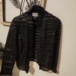 NAF NAF Women's Black Textured Blazer